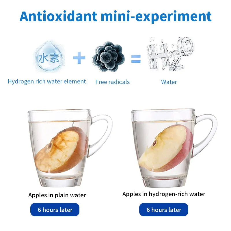 420Ml Hydrogen-Rich Water Cup Electric Hydrogen Rich Water Generator Bottle Titanium Quality Filter Portable Antioxidant Lonizer